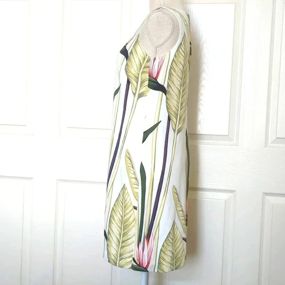 Ann Taylor Tropical Bird of Paradise Floral sleeveless Dress - Picture 4 of 7